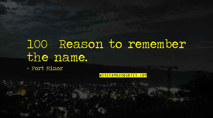 Music Music Quotes By Fort Minor: 100% Reason to remember the name.