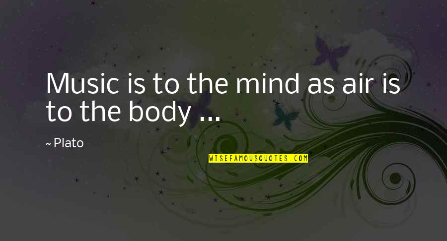 Music Plato Quotes By Plato: Music is to the mind as air is