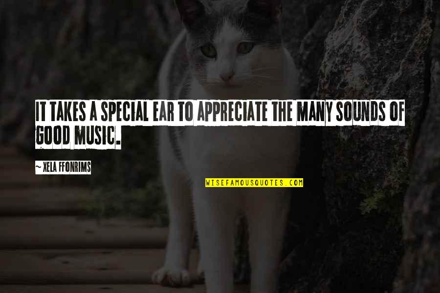 Music To My Ear Quotes By Xela Ffonrims: It takes a special ear to appreciate the