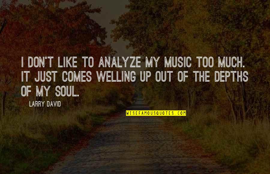 Music To The Soul Quotes By Larry David: I don't like to analyze my music too