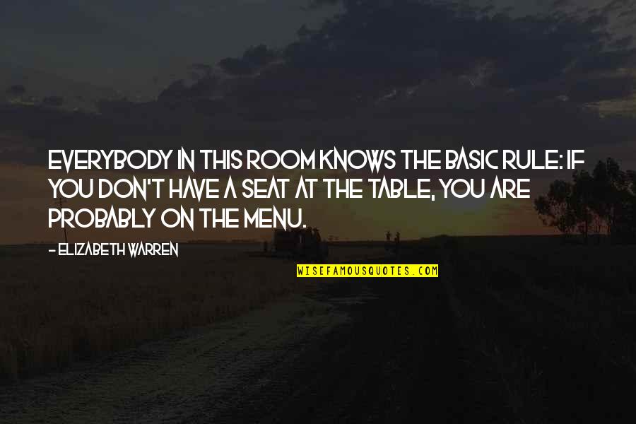 Musicators Quotes By Elizabeth Warren: Everybody in this room knows the basic rule: Musicators Quotes By Elizabeth Warren: Everybody in this room knows the basic rule: