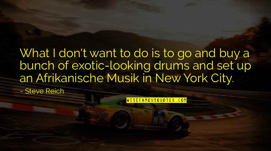 Musik Quotes By Steve Reich: What I don't want to do is to
