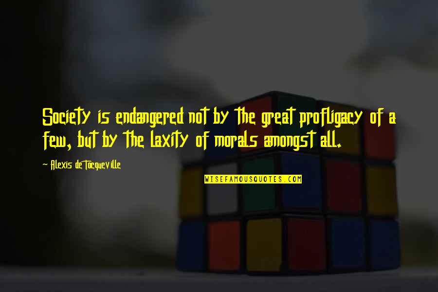 Musiker In Deiner Quotes By Alexis De Tocqueville: Society is endangered not by the great profligacy Musiker In Deiner Quotes By Alexis De Tocqueville: Society is endangered not by the great profligacy