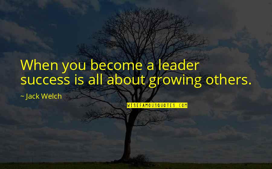 Muslim Good Luck Quotes By Jack Welch: When you become a leader success is all