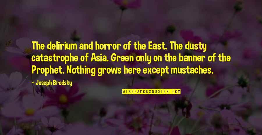 Mustache Quotes By Joseph Brodsky: The delirium and horror of the East. The