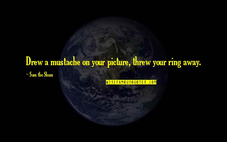 Mustache Quotes By Sam The Sham: Drew a mustache on your picture, threw your