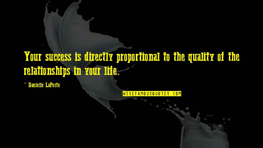 Mutsaers Textiles Quotes By Danielle LaPorte: Your success is directly proportional to the quality