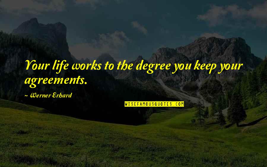Mutsuz Punk Quotes By Werner Erhard: Your life works to the degree you keep Mutsuz Punk Quotes By Werner Erhard: Your life works to the degree you keep