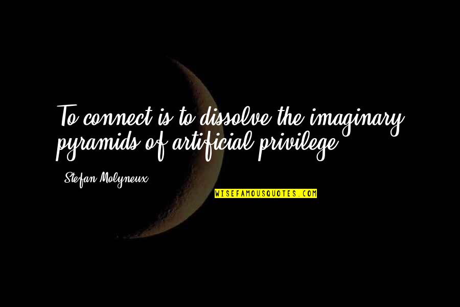 Muttereralmpark Quotes By Stefan Molyneux: To connect is to dissolve the imaginary pyramids