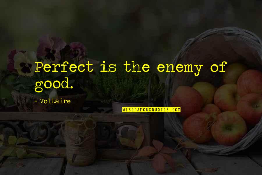 Mutual Understanding In A Relationship Quotes By Voltaire: Perfect is the enemy of good.