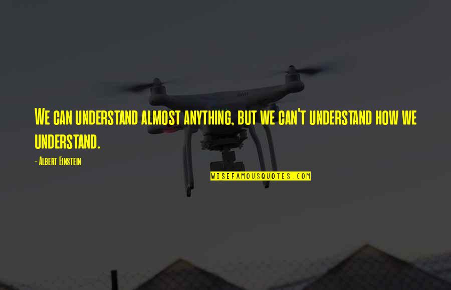 Muwonge Gilbert Quotes By Albert Einstein: We can understand almost anything, but we can't