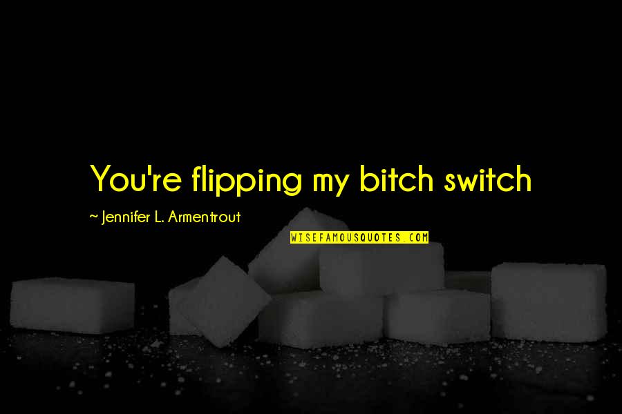 Muyiwa Oshode Quotes By Jennifer L. Armentrout: You're flipping my bitch switch