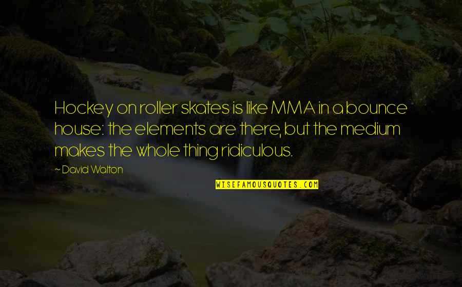 Muzzammil Aslam Quotes By David Walton: Hockey on roller skates is like MMA in Muzzammil Aslam Quotes By David Walton: Hockey on roller skates is like MMA in