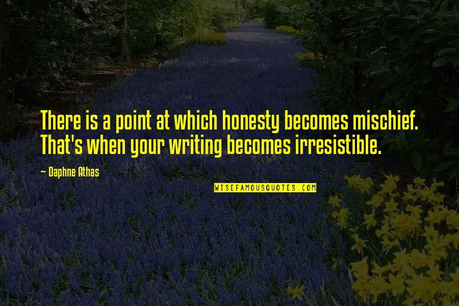 Muzzling Quotes By Daphne Athas: There is a point at which honesty becomes