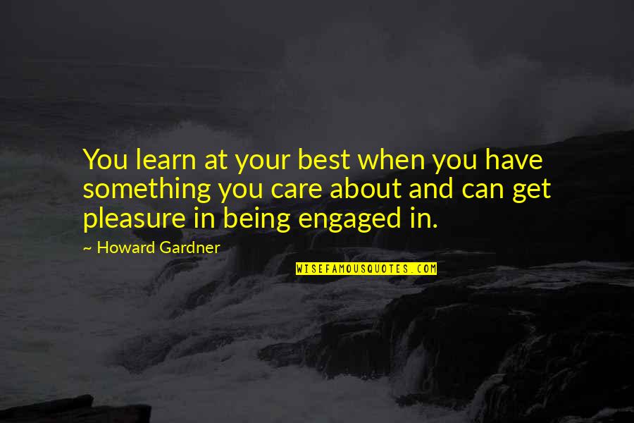 Mvc 2 Quotes By Howard Gardner: You learn at your best when you have