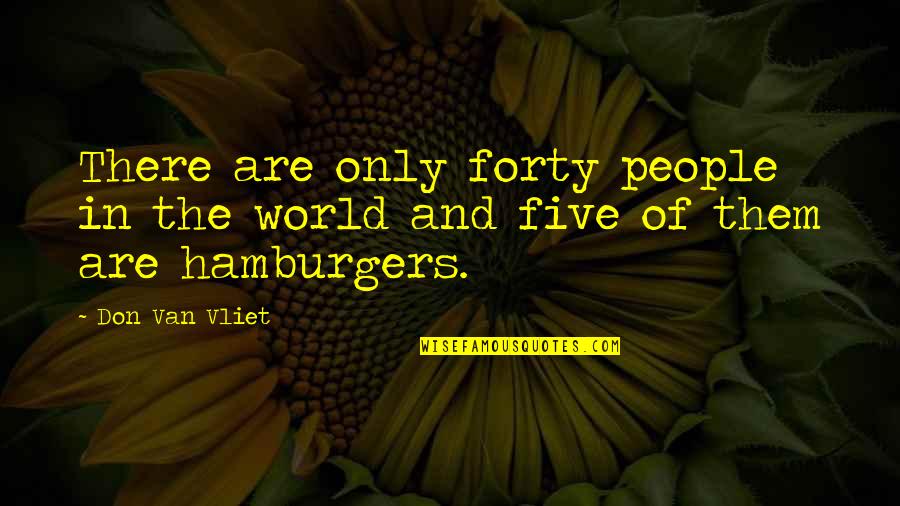 Mwah Quotes By Don Van Vliet: There are only forty people in the world