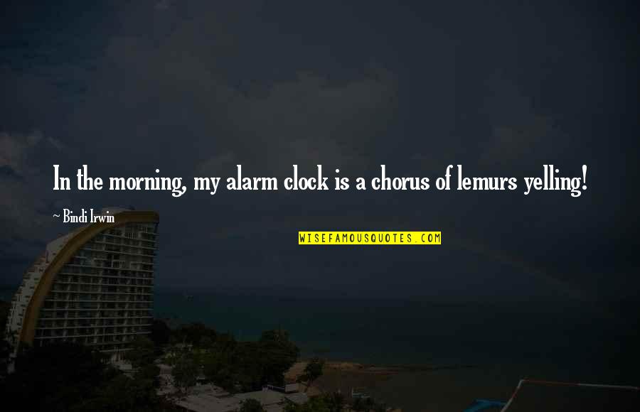My Alarm Clock Quotes By Bindi Irwin: In the morning, my alarm clock is a
