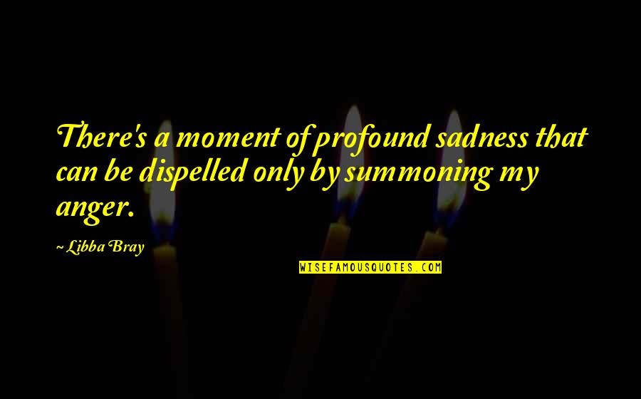 My Anger Quotes By Libba Bray: There's a moment of profound sadness that can