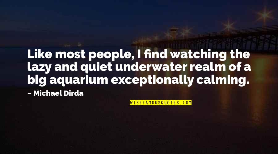 My Aquarium Quotes By Michael Dirda: Like most people, I find watching the lazy