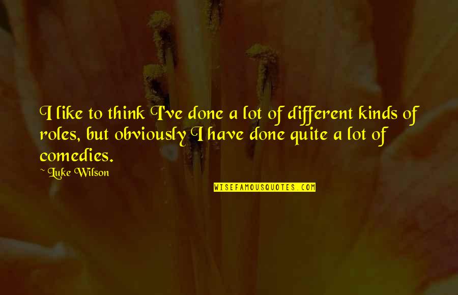 My Attitude Rocks Quotes By Luke Wilson: I like to think I've done a lot