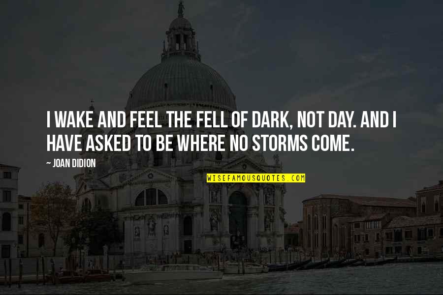 My Beautiful Little Niece Quotes By Joan Didion: I wake and feel the fell of dark,