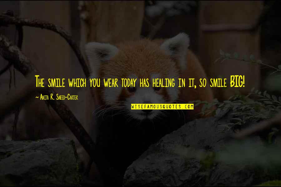 My Big Smile Quotes By Anita R. Sneed-Carter: The smile which you wear today has healing My Big Smile Quotes By Anita R. Sneed-Carter: The smile which you wear today has healing