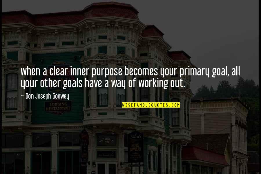 My Birthday Countdown Quotes By Don Joseph Goewey: when a clear inner purpose becomes your primary My Birthday Countdown Quotes By Don Joseph Goewey: when a clear inner purpose becomes your primary