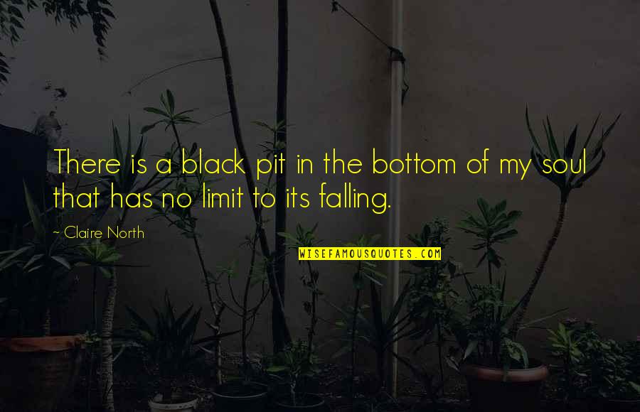 My Black Is Quotes By Claire North: There is a black pit in the bottom