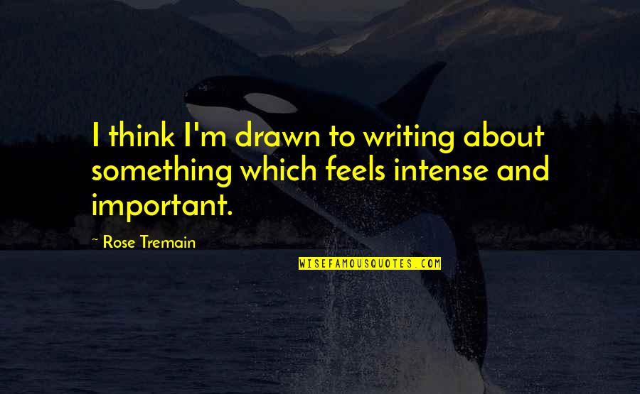 My Body May Not Be Perfect Quotes By Rose Tremain: I think I'm drawn to writing about something