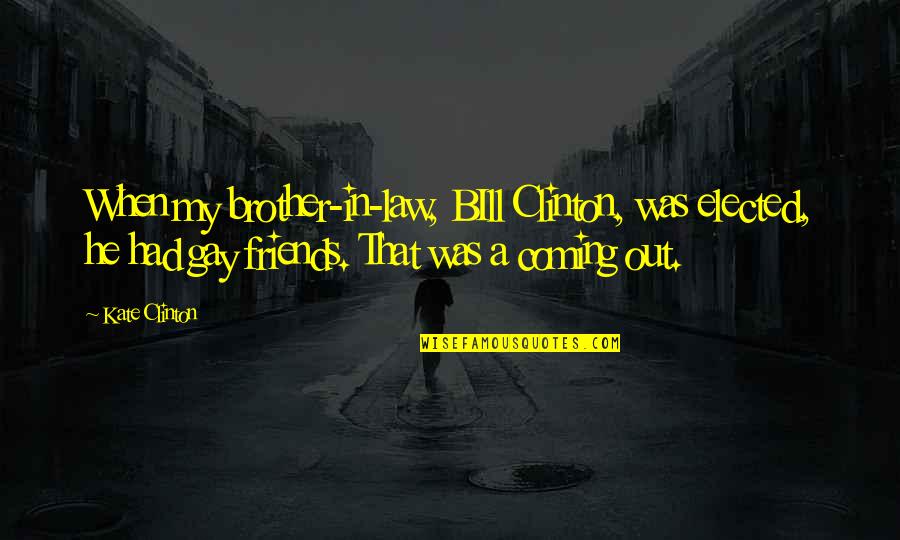 My Brother In Law Quotes By Kate Clinton: When my brother-in-law, BIll Clinton, was elected, he