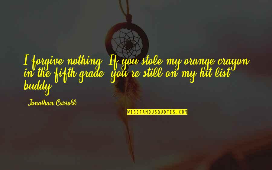 My Buddy Quotes By Jonathan Carroll: I forgive nothing. If you stole my orange