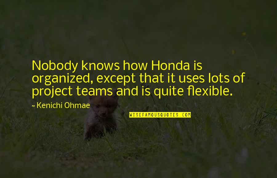 My Cactus Heart Quotes By Kenichi Ohmae: Nobody knows how Honda is organized, except that