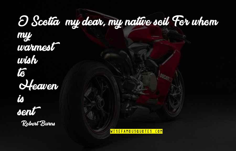 My Country Is Quotes By Robert Burns: O Scotia! my dear, my native soil!For whom