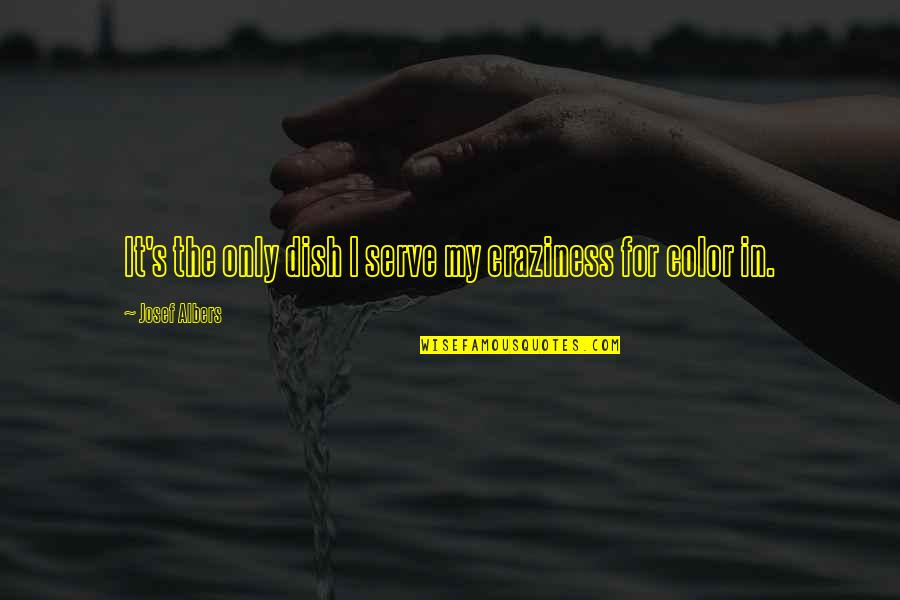 My Craziness Quotes By Josef Albers: It's the only dish I serve my craziness
