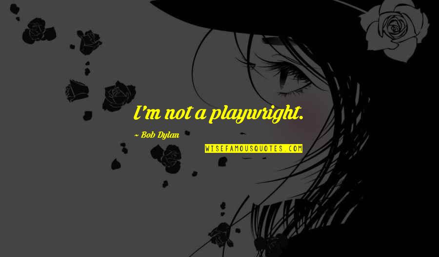 My Daddy Told Me Quotes By Bob Dylan: I'm not a playwright.