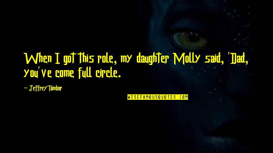 My Daughter From Dad Quotes By Jeffrey Tambor: When I got this role, my daughter Molly
