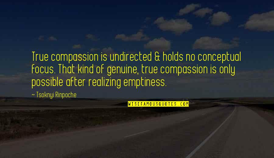 My Daughter Is My Reason For Living Quotes By Tsoknyi Rinpoche: True compassion is undirected & holds no conceptual