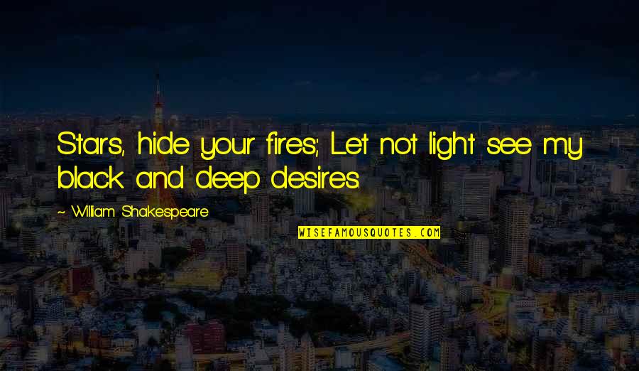 My Desires Quotes By William Shakespeare: Stars, hide your fires; Let not light see My Desires Quotes By William Shakespeare: Stars, hide your fires; Let not light see