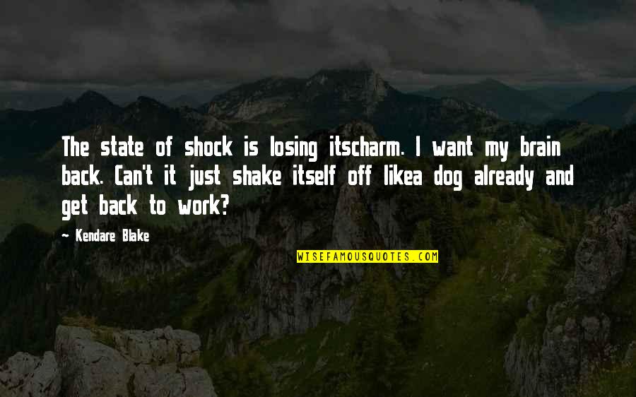 My Dog Is Quotes By Kendare Blake: The state of shock is losing itscharm. I My Dog Is Quotes By Kendare Blake: The state of shock is losing itscharm. I