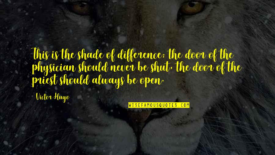 My Door Is Always Open Quotes By Victor Hugo: This is the shade of difference: the door