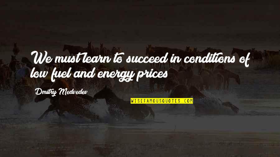 My Energy Is Low Quotes By Dmitry Medvedev: We must learn to succeed in conditions of My Energy Is Low Quotes By Dmitry Medvedev: We must learn to succeed in conditions of