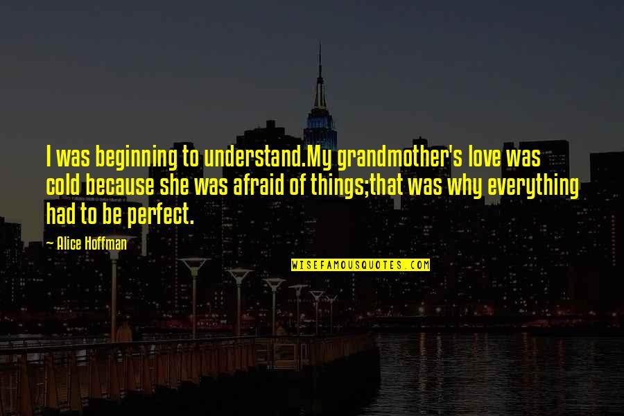 My Everything Love Quotes By Alice Hoffman: I was beginning to understand.My grandmother's love was