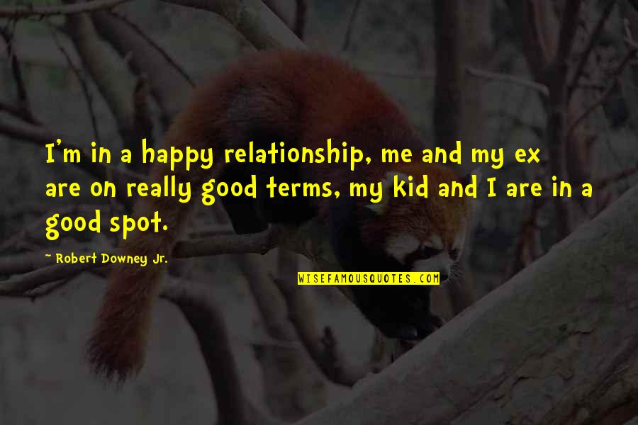 My Ex Quotes By Robert Downey Jr.: I'm in a happy relationship, me and my