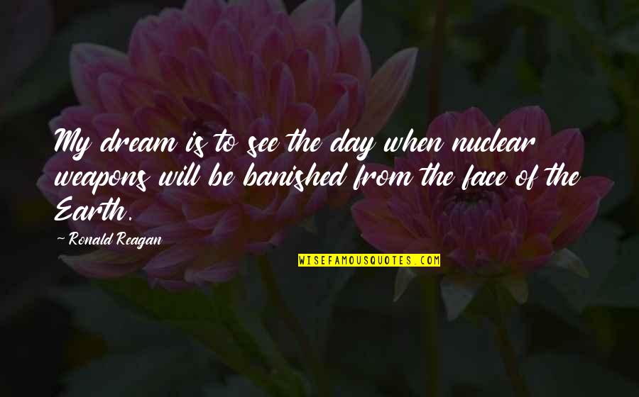 My Face When Quotes By Ronald Reagan: My dream is to see the day when