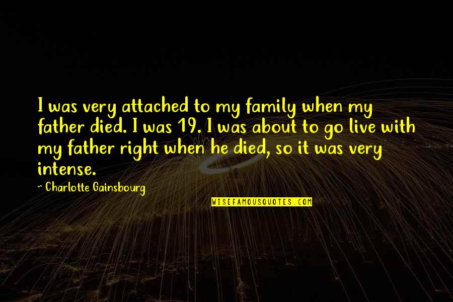 My Father Died Quotes By Charlotte Gainsbourg: I was very attached to my family when