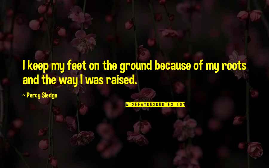 My Feet On The Ground Quotes By Percy Sledge: I keep my feet on the ground because