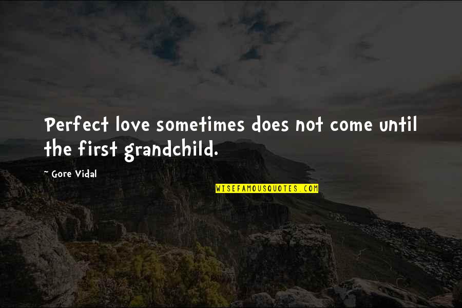My First Grandchild Quotes By Gore Vidal: Perfect love sometimes does not come until the