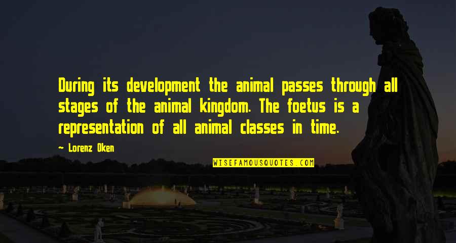 My Foetus Quotes By Lorenz Oken: During its development the animal passes through all My Foetus Quotes By Lorenz Oken: During its development the animal passes through all