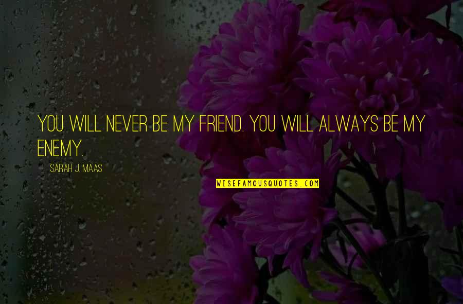 My Friend I Will Always Be With You Quotes By Sarah J. Maas: You will NEVER be my friend. You will