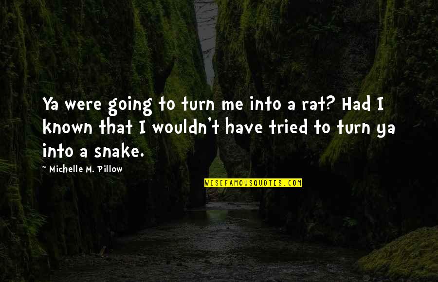 My Friends Are My Power Quotes By Michelle M. Pillow: Ya were going to turn me into a